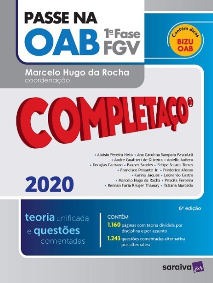 Livro Passe Na Oab: Completaco  - 1 Fase Fgv - Teoria Unificada - Teoria Unifica - Rocha