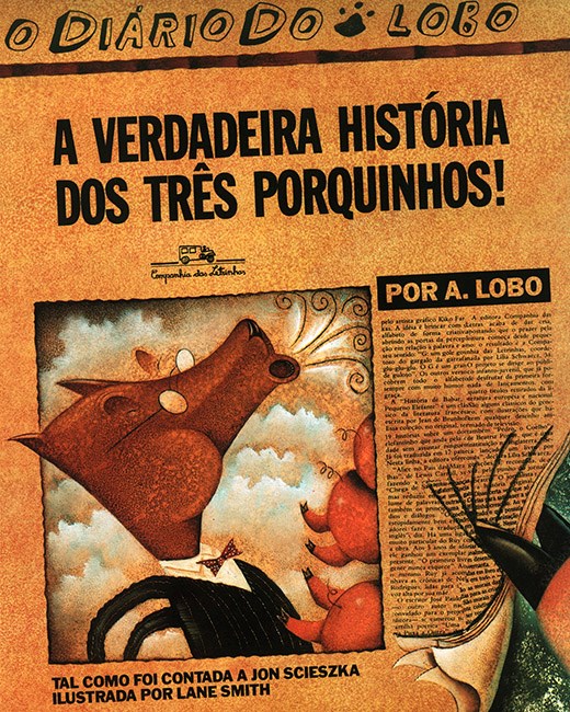 Livro Verdadeira História dos Três Porquinhos - Scieszka - Cia das Letrinhas
