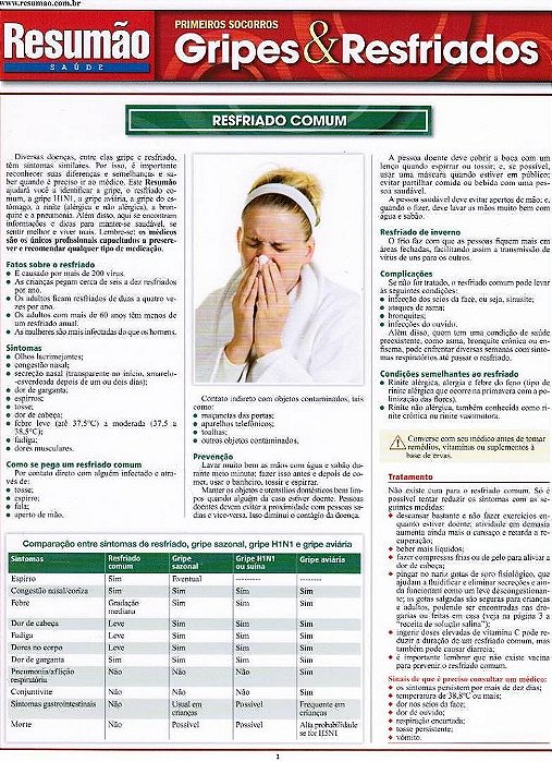 Livro Gripes e Resfriados - Barros Fischer e ass