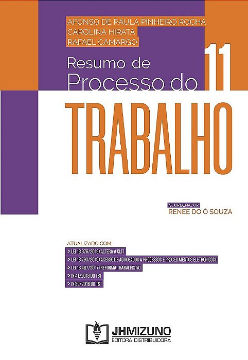 Livro Resumo de Processo do Trabalho - Rocha - Mizuno