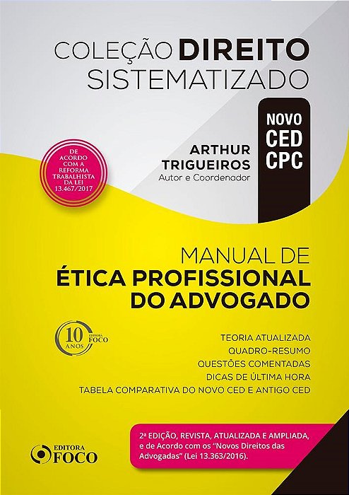 Livro Manual de Etica Profissional do Advogado - Trigueiros