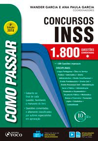 Livro Como Passar em Concursos do INSS: 1.800 Questões Comentadas