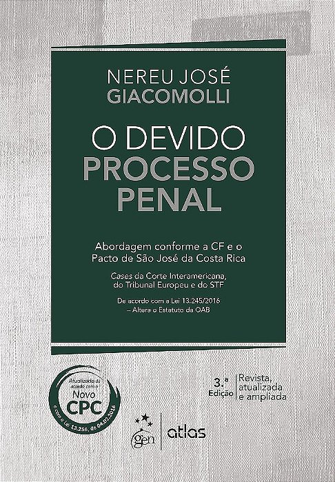 Livro Devido Processo Penal - Giacomolli - Atlas