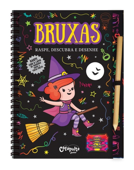 Livro Bruxas - Raspe, Descubra E Desenhe - Editora catapulta