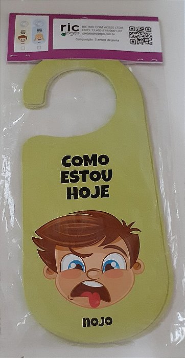 Livro Como Estou Hoje - Aviso De Porta Menino -