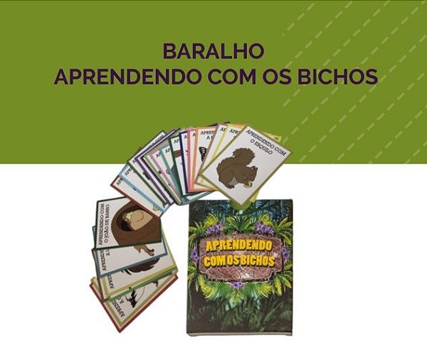 Livro Baralho Aprendendo com os Bichos - Afettus