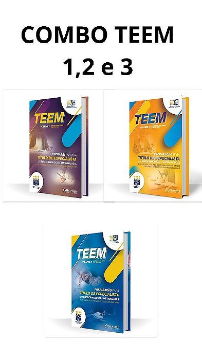 Livro Combo Teem Título de Especialista em Endocrinologia e Matabolismo 3 vol - Clannad