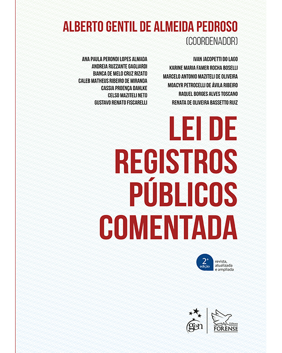 Livro Lei de Registros Públicos Comentada  Gentil