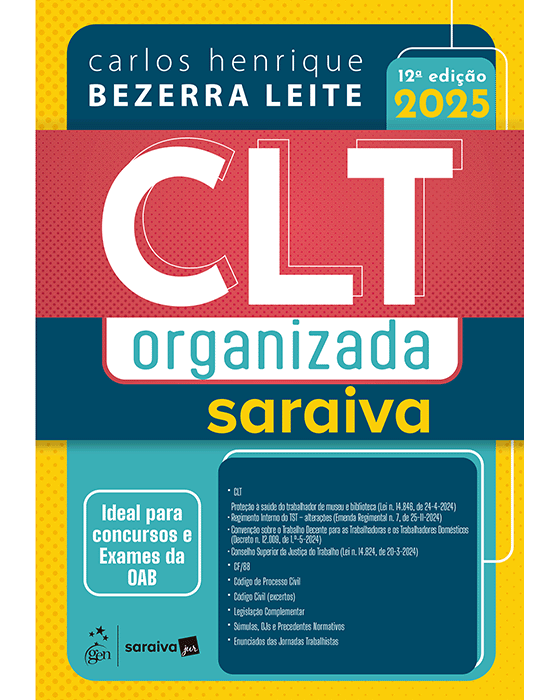 Livro CLT Organizada Saraiva Leite