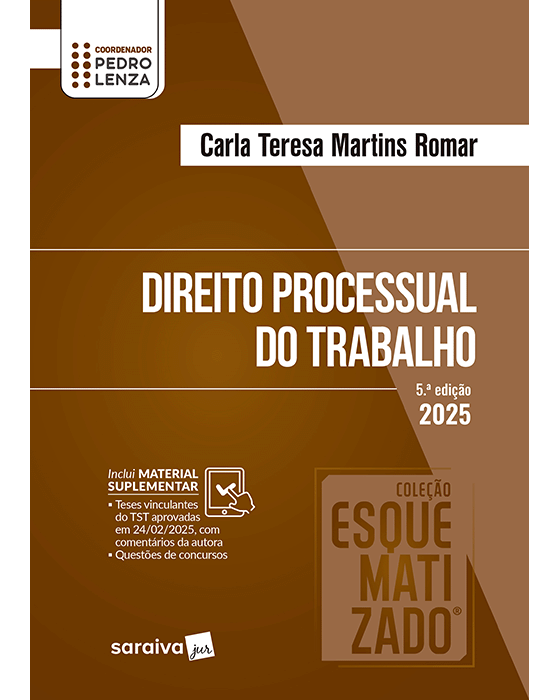 Livro Coleção Esquematizado  Direito Processual do Trabalho Romar