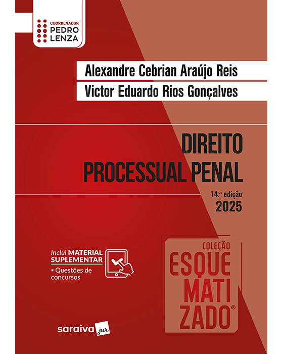 Livro Coleção Esquematizado  Direito Processual Penal Araújo Reis