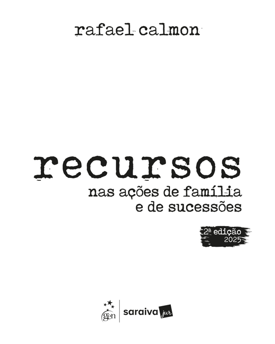 Livro  Recursos Nas Ações de Família Calmon