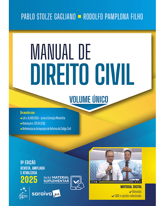 Livro Manual de Direito Civil  Gagliano