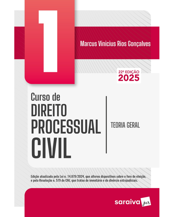 Livro Curso de Direito Processual Civil  Vol.1  Gonçalves