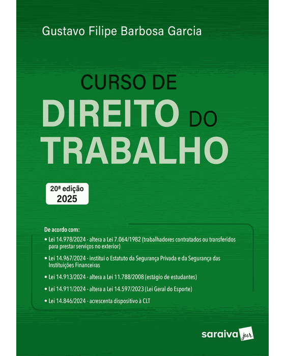 Livro Curso de Direito do Trabalho Garcia