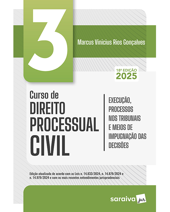 Livro Curso de Direito Processual Civil  Vol.3 Gonçalves