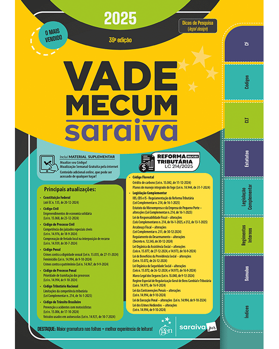 Livro Vade Mecum Saraiva Tradicional SaraivaJur