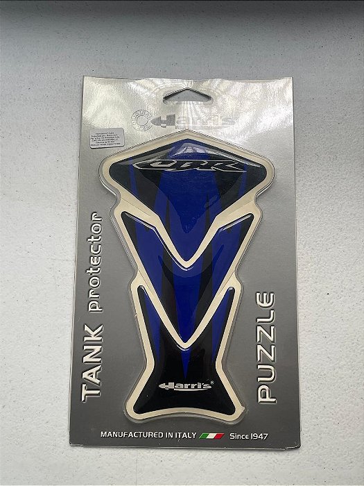 Protetor de Tanque Resinado Puzzle Preto & Azul Modelos Honda CBR - Harris