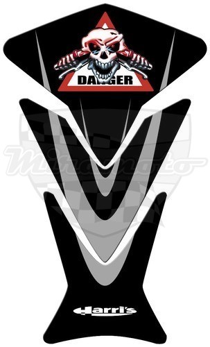 Protetor de Tanque Resinado Puzzle Preto Modelo Danger Universal - Harris