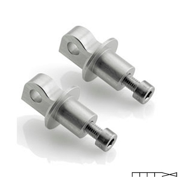Adaptador para Pedaleira Tras. Rizoma (Par) - Daytona/Street Triple 675, Speed Triple 08-