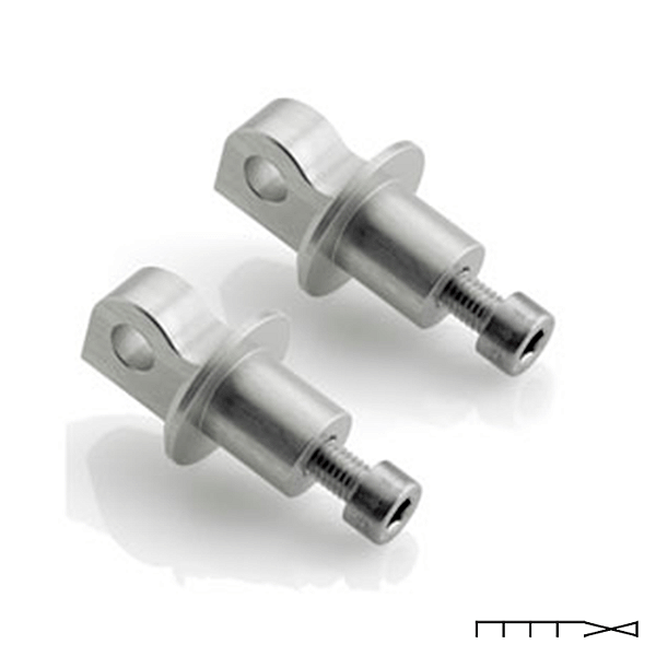 Adaptador para Pedaleira Tras. Rizoma (Par) - Gsxr 750 Srad >08 /Gsxr 1000 Srad K9