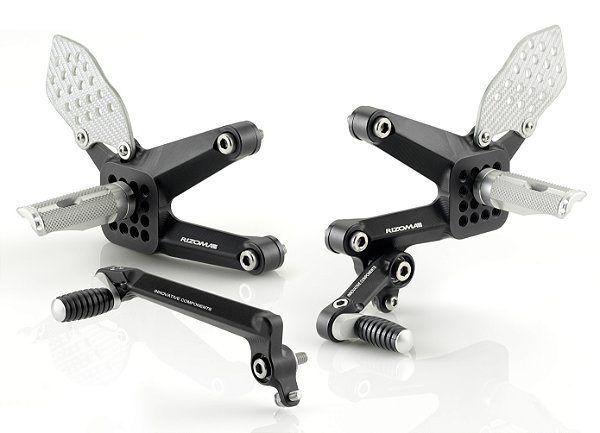 Kit de Pedaleira Ajustável Preto - Rizoma - Ducati 848 / 1098 / 1198 - 2009 - 2012