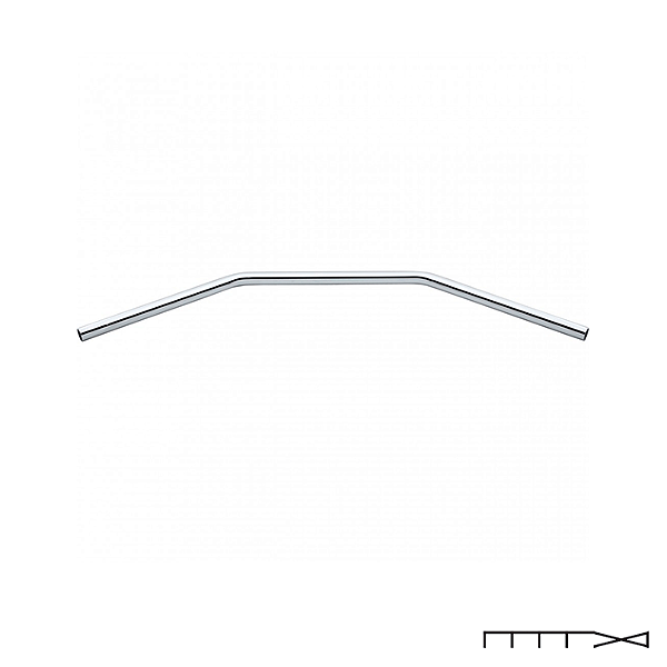 Guidão Modelo Custom Dragbar Long Cromado com Furo - 1´´ Polegadas - Trw Lucas