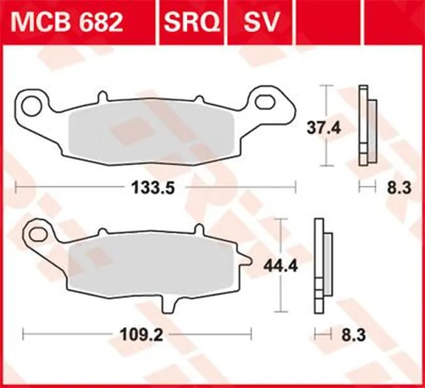 Pastilha de Freio Dianteira TRW - Diversos Mods. Kawasaki/ Suzuki e Yamaha