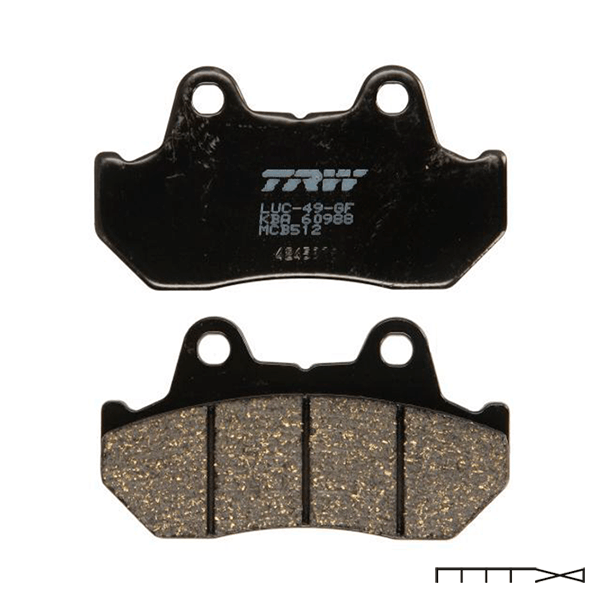 Pastilha de Freio Orgânica Dianteira e Traseira TRW - Honda Gold Wing 1500 1988 em Diante