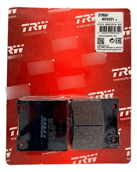 Pastilha de Freio Orgânica Traseira TRW - Kawasaki ZRX 1200 2001 - 2007