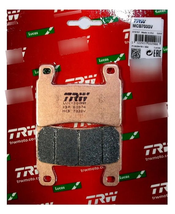 Pastilha de Freio Sinterizada Dianteira TRW - Diversos Mods. Harley Davidson/ Honda e Hyosung