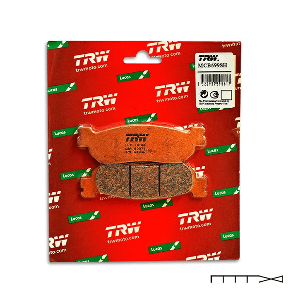Pastilha de Freio Sinterizada Traseira - Yamaha YZF R1 2002 - 2003 e Diversos Modelos
