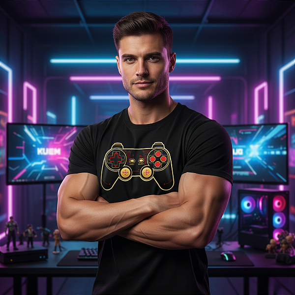 Camiseta “Neon Controller”