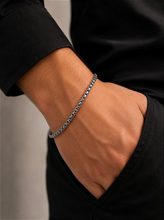 Pulseira Pipoca Aço 20cm