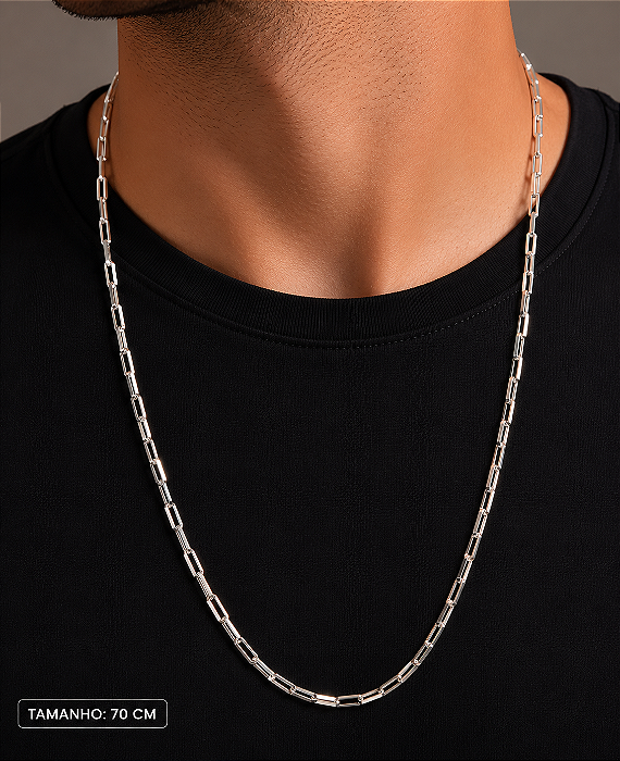 Colar Cartier Prata 70cm