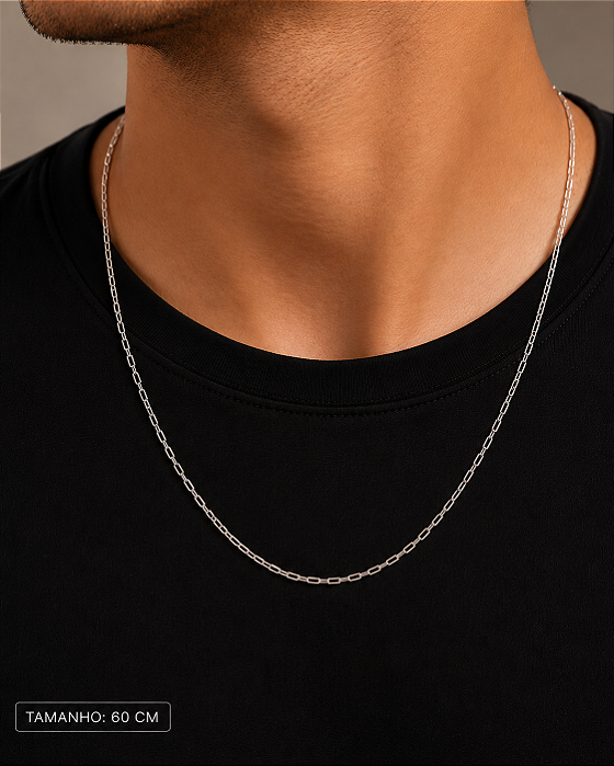 Colar Cartier Prata 60cm