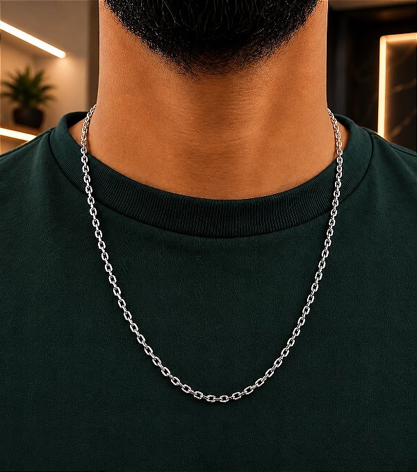 Colar Cartier Aço Inox 60cm