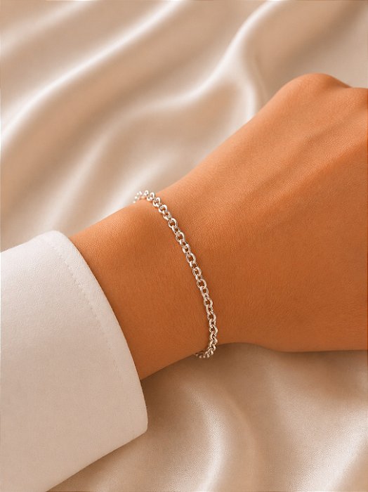 Pulseira Ello Português Prata 18,5cm