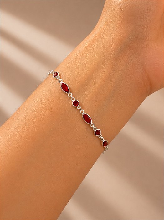 Pulseira Colors Vermelho 18,5cm