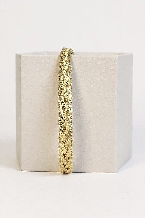 Pulseira Trançada Semijoia 18cm