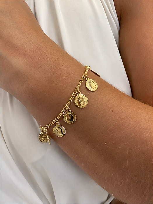 Pulseira 10 Mandamentos Semijoia 19cm