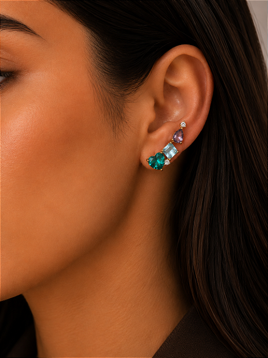 Brinco Ear Cuff Semijoia