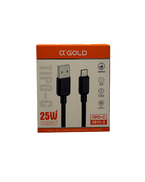 Cabo Tipo C Turbo A’Gold 1MT 25W