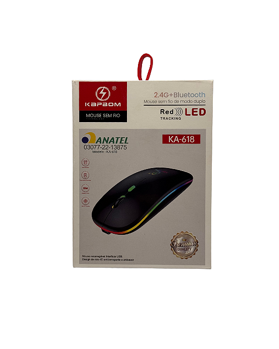 Mouse Sem Fio Kapbom Recarregável