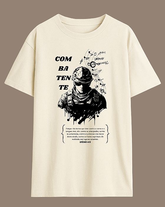 Camiseta Combatente Efésios 6:12 Over