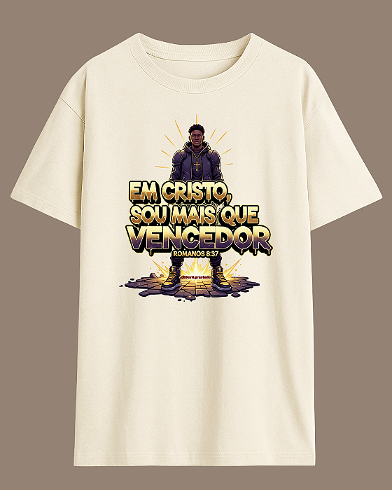Camiseta em Cristo sou mais que vencedor Over