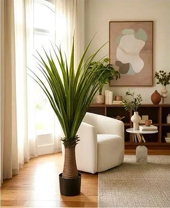 Planta Artificial Dracena 1.40m Toque Real Decoração