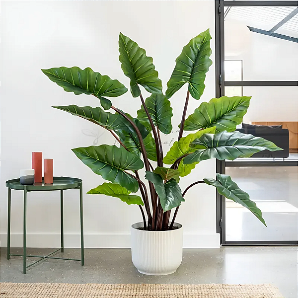 Planta Artificial Taro Orelha Elefante Decoração Sala 1.20m