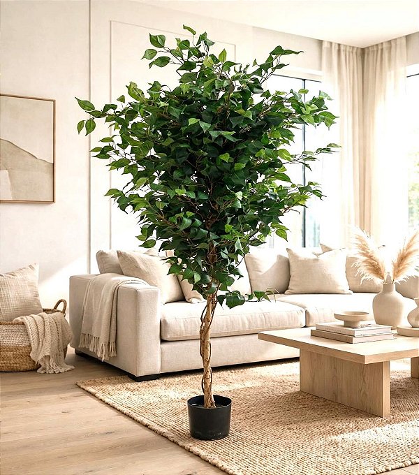 Ficus Árvore Artificial Planta Decorativa Premium Com 1.60m