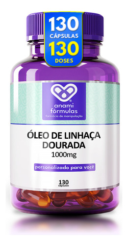 Oleo De Linhaça Dourada 1000mg | 130 Cápsulas - Anami